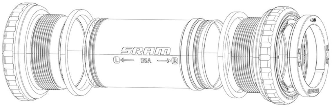 SRAM Quarq Road Bottom Bracket Spindle Spacer Kit BB30 product image