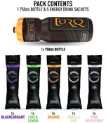 Torq Energy 750ml Bottle with Pack of 5 Mixed Flavours