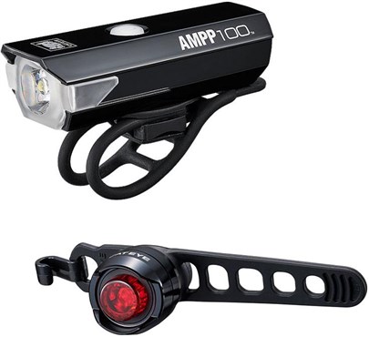 Cateye AMPP 100 & ORB Rechargeable Bike  Light Set