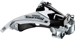 Shimano FD-TY500 hybrid front derailleur top swing, dual-pull and multi fit