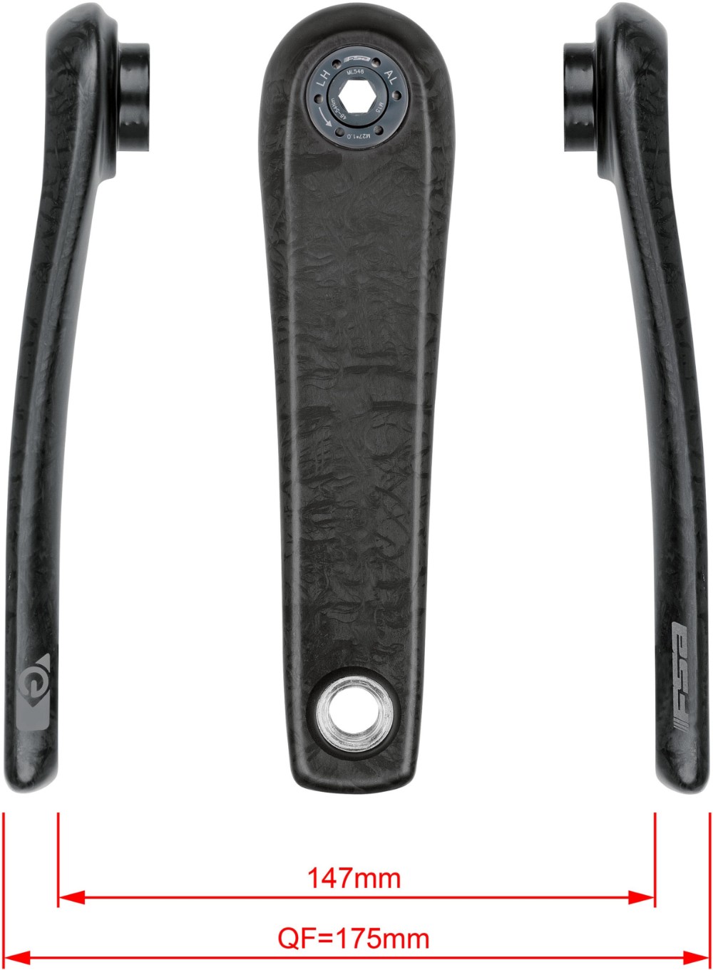Bosch E-Bike Carbon CK-702/IS Crank Arms image 0