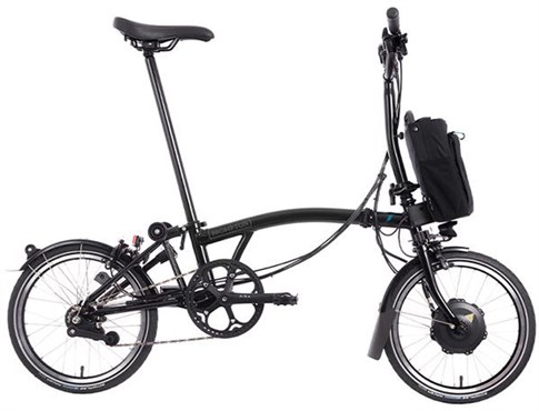 Brompton Electric C Line Explore - Mid Bar - Gloss Black 2022 - Folding Bike