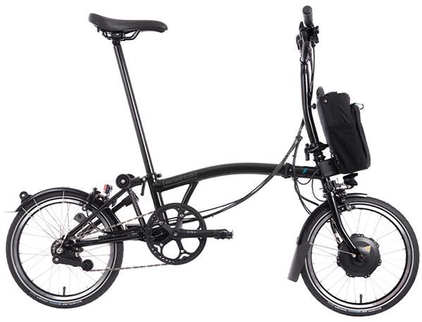 Brompton Electric C Line Explore - Mid Bar -  Gloss Black 2022 - Folding Bike product image