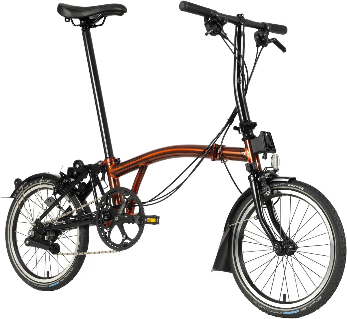 Brompton C-Line Black Edition Urban - Low Bar - Flame Lacquer 2022 - Folding Bike product image