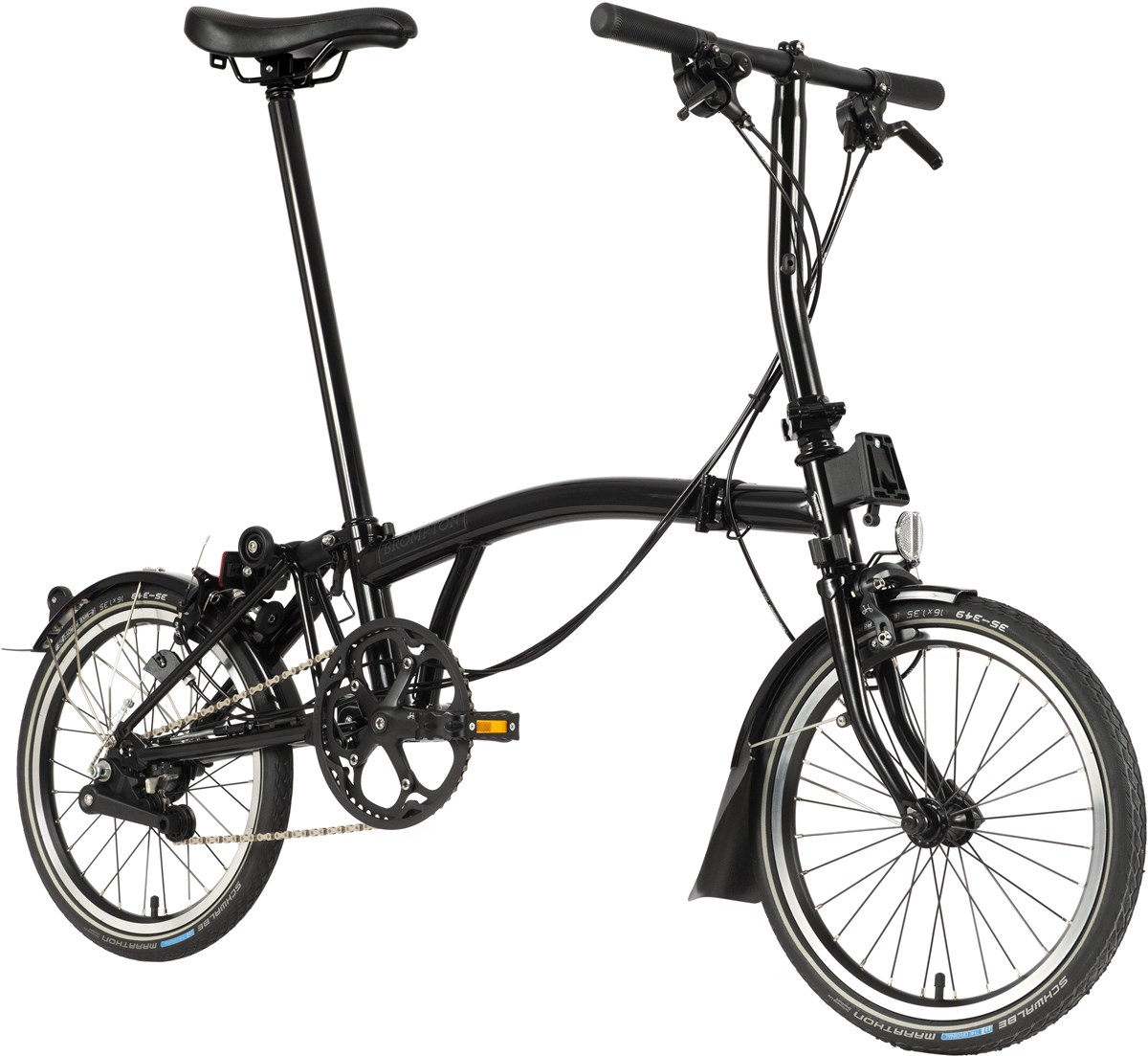 Brompton C Line Black Edition Urban - Low Bar - Gloss Black 2022 - Folding Bike product image
