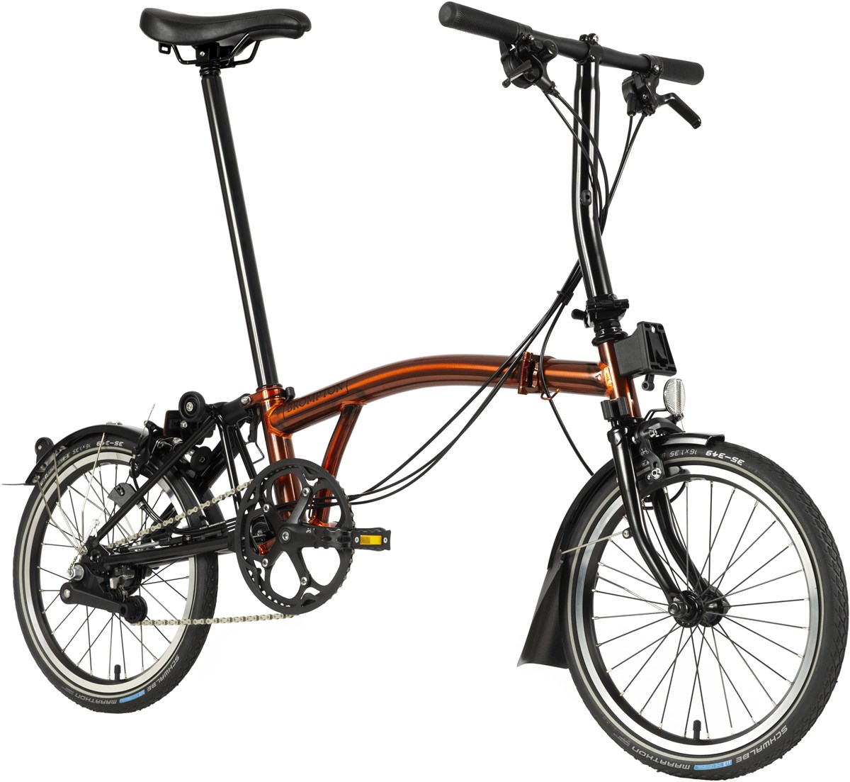 Brompton C Line Black Edition Explore - Low Bar - Flame Lacquer 2022 - Folding Bike product image
