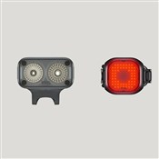 Product image for Knog Blinder Road 400 & Blinder Mini Square Rear USB Rechargeable Light Set