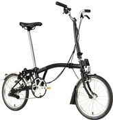 Product image for Brompton C Line Explore - High Bar - Black 2022 - Folding Bike