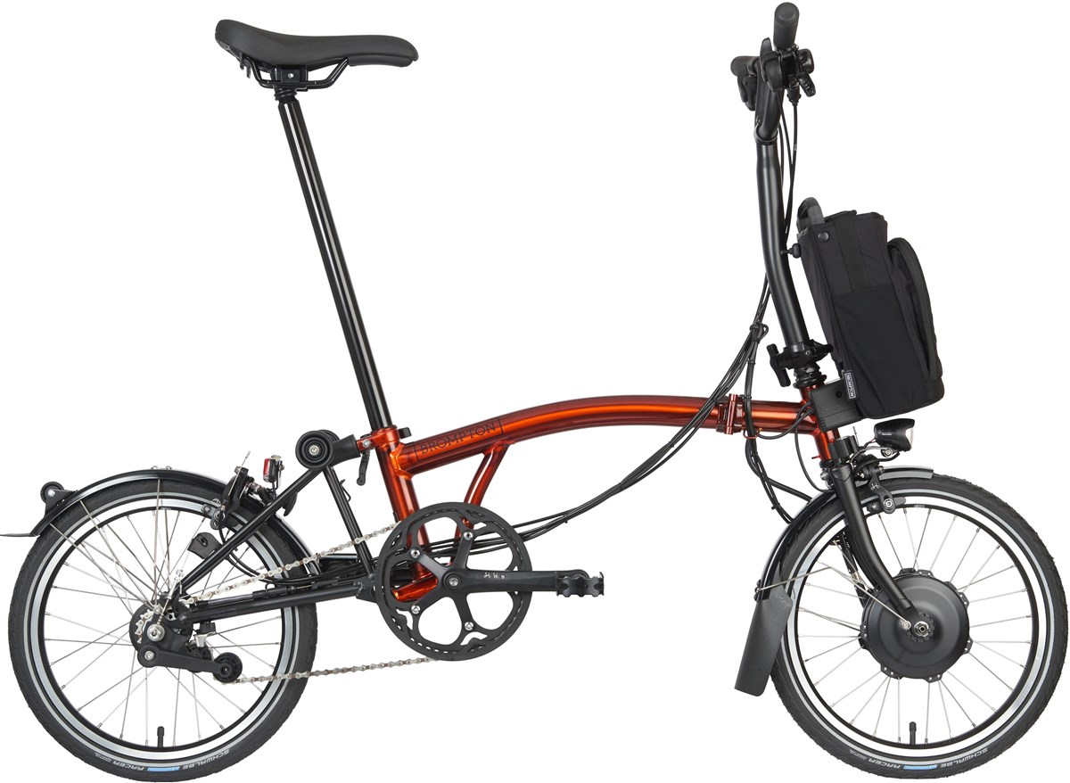 Brompton Electric C Line Explore - Mid Bar - Flame Lacquer 2022 - Electric Folding Bike product image