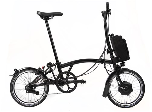 Brompton Electric C Line Explore - High Bar - Gloss Black 2022 - Electric Folding Bike