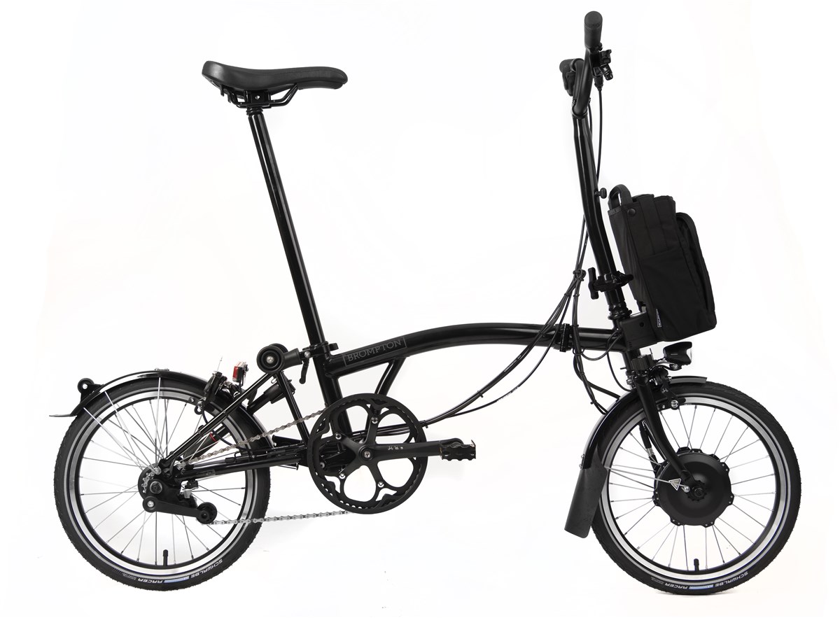 Brompton Electric C Line Explore - High Bar - Gloss Black 2022 - Electric Folding Bike product image