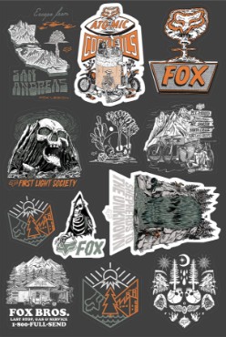 Fox Clothing Atlas Sticker Kit