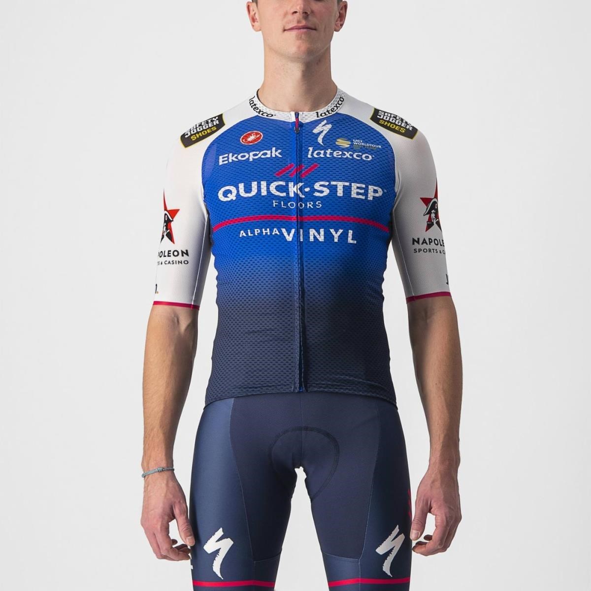 Castelli Quick-Step Alpha Vinyl Pro Team Climber's 3.1 Short Sleeve Cycling Jersey product image