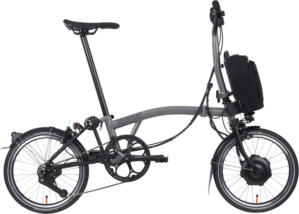 Brompton Electric P Line Urban - Mid Bar - Storm Grey 2023 - Electric Folding Bike product image