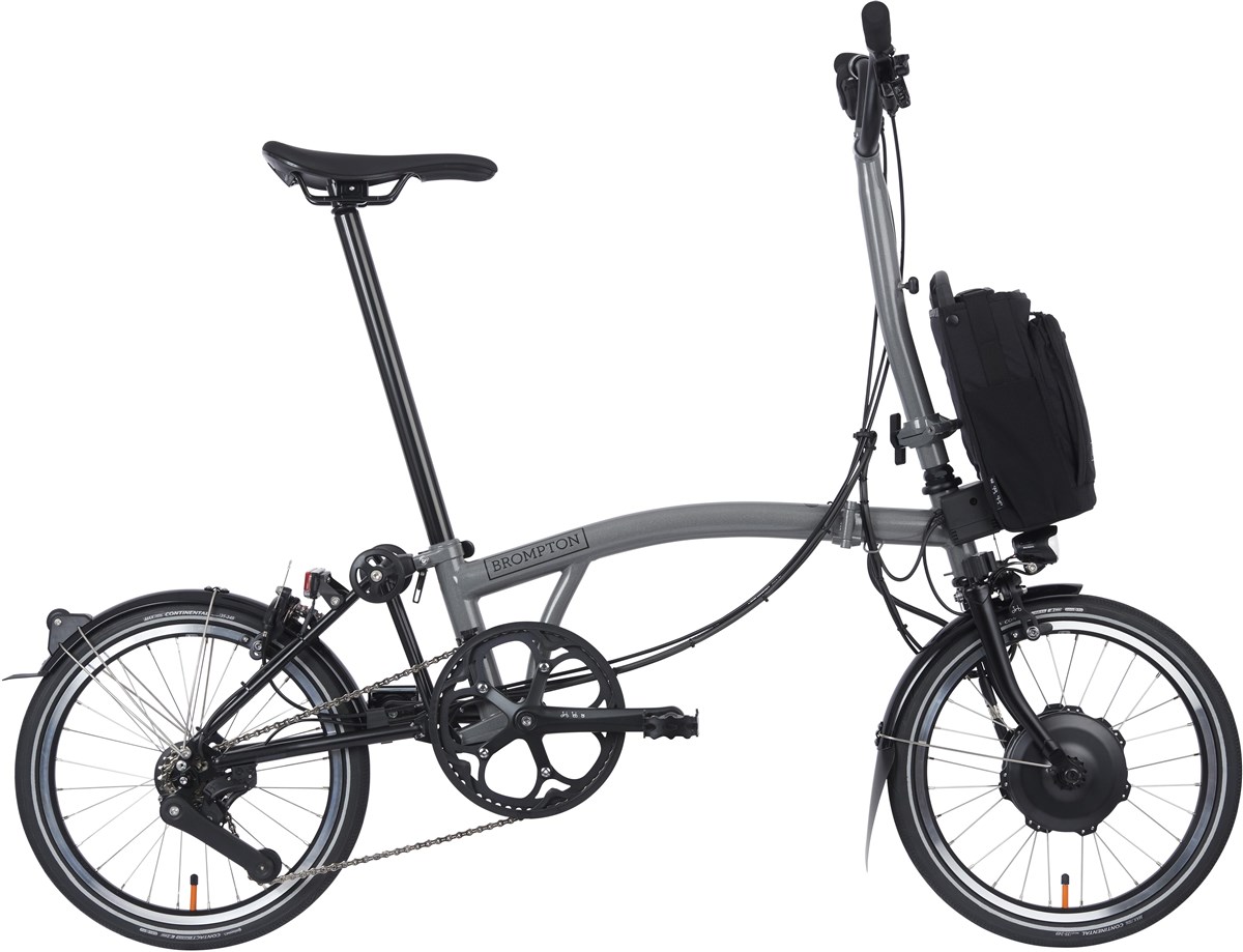 Brompton Electric P Line Urban - High Bar - Storm Grey 2023 - Electric Folding Bike product image
