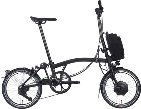 Brompton Electric P Line Urban - High Handlebar - Midnight Black 2023 - Electric Folding Bike