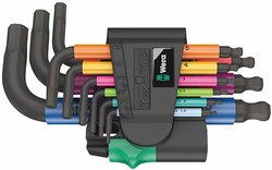 Wera 9 Piece 950/9 Hex-Plus Multicolour 2 L-key Set BlackLaser Tool Set