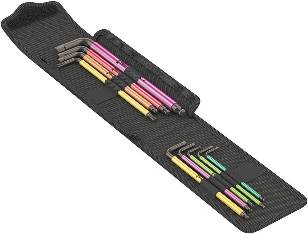 9 Piece Colour Coded Hex & Torx L-Keys Bicycle Tool  Set image 0