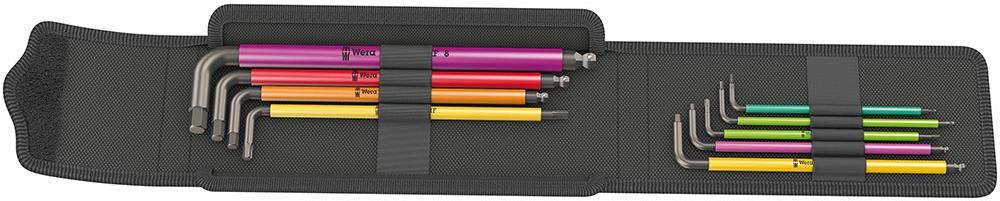9 Piece Colour Coded Hex & Torx L-Keys Bicycle Tool  Set image 1