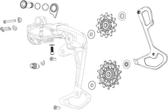 SRAM Rear Derailleur Cover/Skid Kit XX T-Type Eagle AXS
