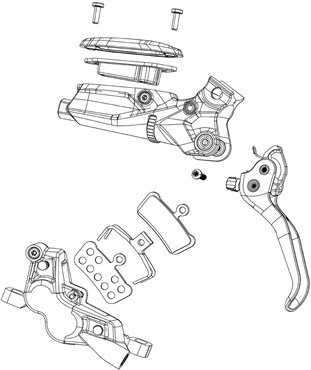 SRAM Level Silver Stealth Aluminum Blade Lever Kit