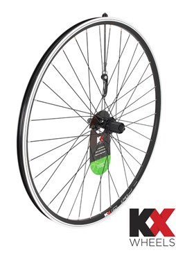 Image of KX Wheels Hybrid Doublewall Q/R Cassette Rim Brake Rear 700c Wheel