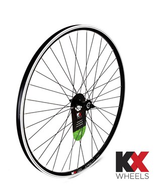 Image of KX Wheels Hybrid Doublewall Solid Axle Rim Brake Front 700c Wheel
