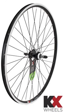 KX Wheels Hybrid Doublewall Solid Screw On Rim Brake Rear 700c Wheel