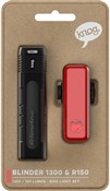 Knog Blinder Pro 1300 & R150 USB Rechargeable Bike Light Set