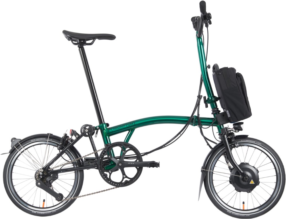 Electric P Line Urban - High Handlebar - Emerald Lacquer 2023 - Electric Folding Bike image 0