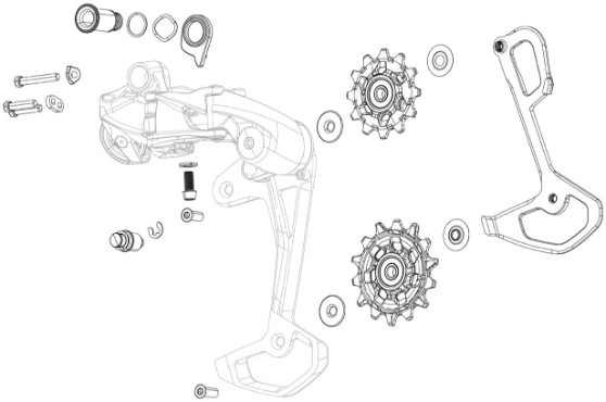 SRAM GX T-Type Eagle AXS Rear Derailleur Cover/Skid Kit