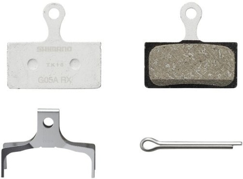 Shimano G05A-RX Alloy Back Resin Disc Pads and Spring Pair
