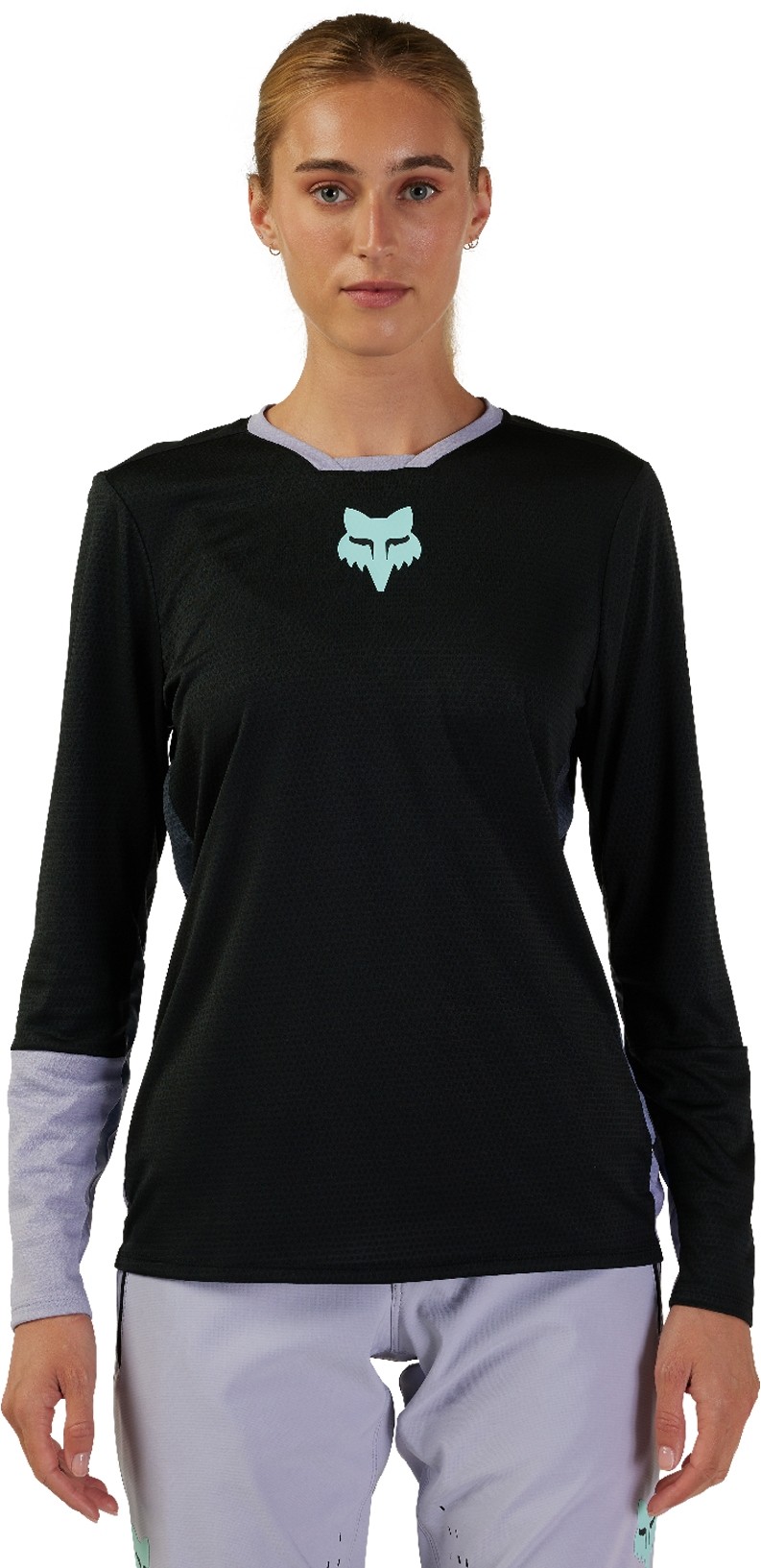 Defend Race Womens Long Sleeve MTB Cycling Jersey image 1