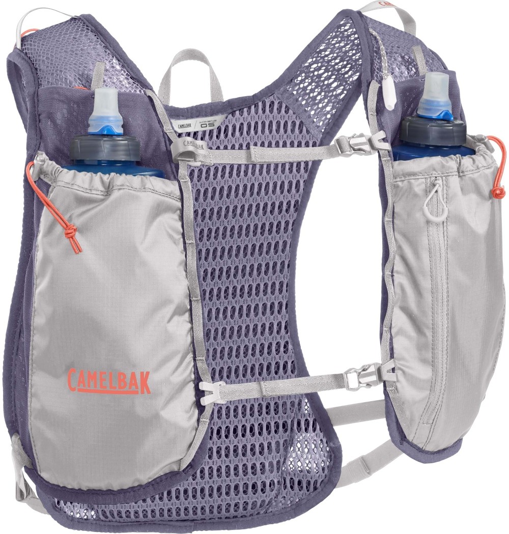 Trail Run Womens 7L Hydration Vest with 2 x 500ml Quick Stow Flasks image 1