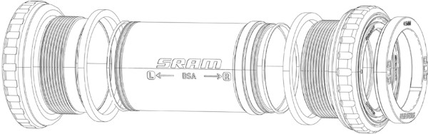 SRAM Bottom Bracket Dub Spacer Kit Mtb/Road V3