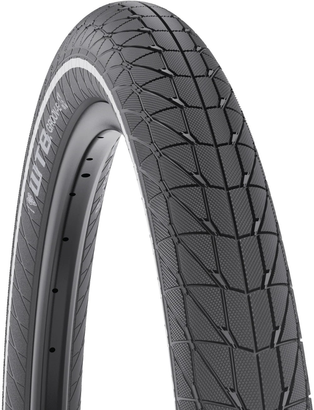 Groov-E Comp 60tpi DNA 27.5" Tyre with Reflective Strip image 0