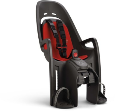 Hamax Grey/Red Zenith Child Bike Seat With Carrier Adapter Size 9