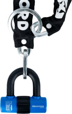 Oxford Chain8 Sold Secure Silver Chain & Mini Shackle Lock