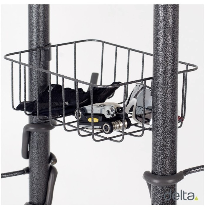 4 Bike Freestanding Bike Rack with Basket image 1