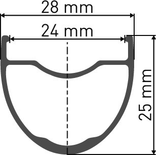 GR 1600 Spline Disc Brake Clincher Sram XDR 25 x 24mm Rear Gravel 700c Wheel image 1