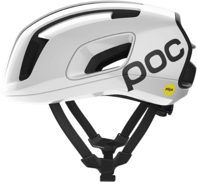 Poc Hydrogen White/Uranium Black Matt With Logo Cytal Mips Road Cycling Helmet Large