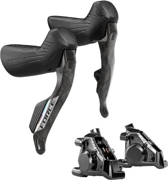 SRAM Force AXS E1 Shift/Hydraulic Disc Brake Levers Stealthamajig Connected (Rotor Sold Separately)