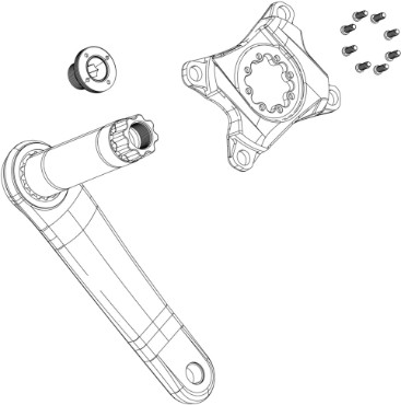 SRAM Eagle 70/90 Crank Arm Bolt Kit Self-Extracting