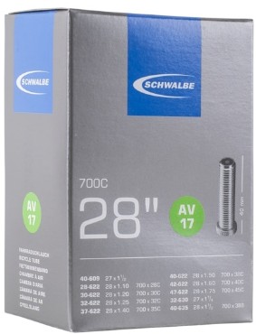 Schwalbe AV17 28"/700c Inner Tube 40mm Schrader AV Valve