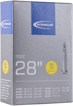Schwalbe SV15 28"/700c Inner Tube 50mm Presta SV Valve
