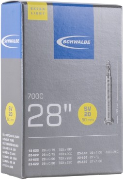 Schwalbe SV20 Extra Light 28"/700c Inner Tube 60mm Presta SV Valve