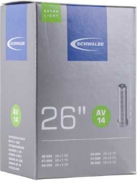 Schwalbe AV14 Extra Light 26" Inner Tube 40mm Schrader AV Valve