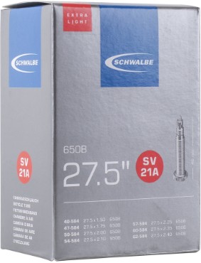 Schwalbe SV21A Extra Light 27.5" Inner Tube 40mm Presta SV Valve