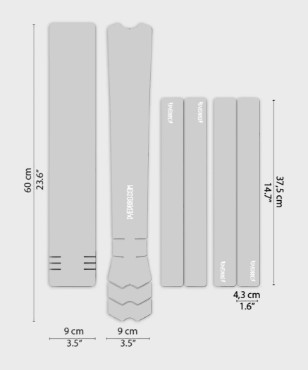 Dyedbro MTB Frame Protection Kit - Clear
