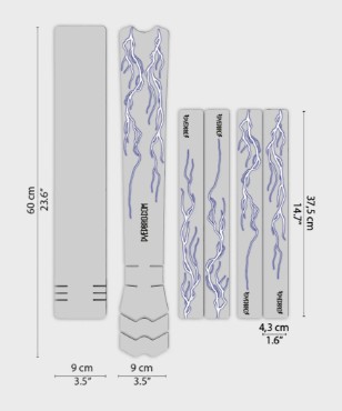 Tredz Limited Dyedbro MTB Frame Protection Kit - Lightning | Extra 7% off for BC Members, Price match & 365 Day returns